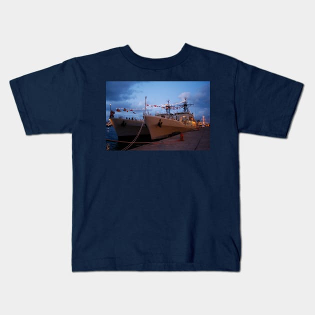 Portuguese frigates Kids T-Shirt by Gaspar Avila